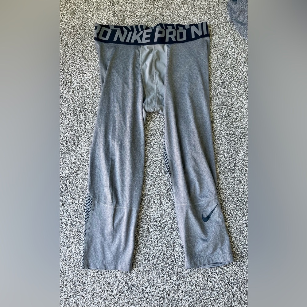 Nike Pro Gray compression Performance Leggings